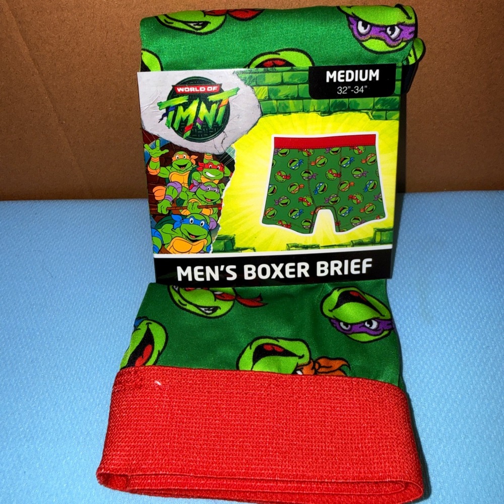 Nickelodeon TMNT Boxer Briefs Men M NEW Green Ninja Turtles
